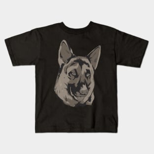 A German Shepherd head  transparent Drawing Kids T-Shirt